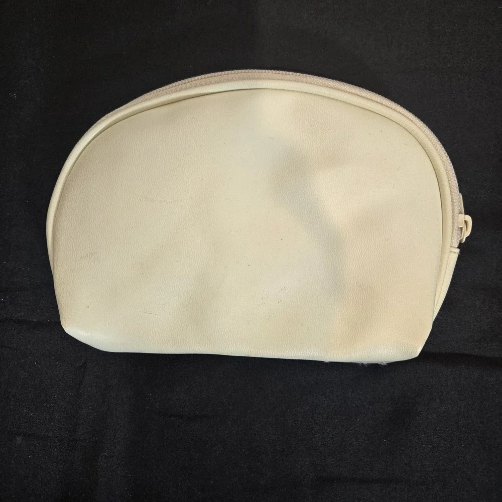Vintage Allan Edward Patchwork  Leather and Suede Makeup Bag